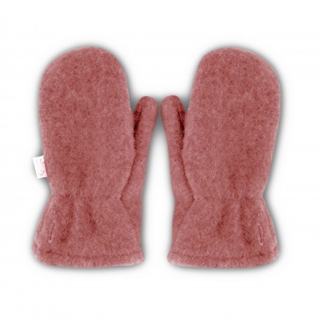 Moufles laine merinos Rose Vintage