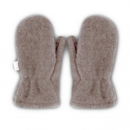 Moufles laine merinos Sable