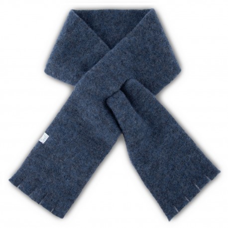 Echarpe douce laine Merinos Bleu Jeans