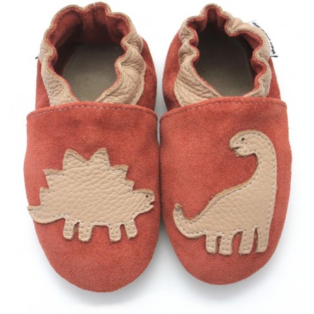 Chaussons cuir souple Dino