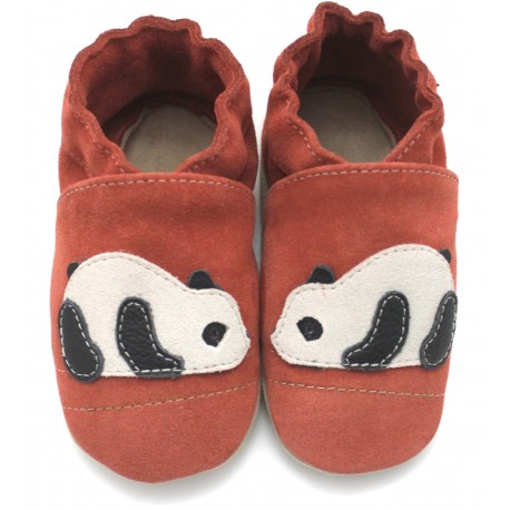 Chaussons Cuir Souple Panda Terra
