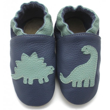 Chaussons Cuir Souple T.rex Diplodocus