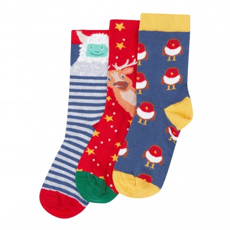 Lot 3 paires chaussettes coton bio Festive