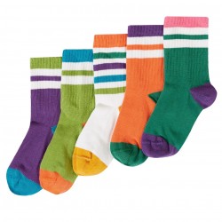 Lot 5 paires chaussettes coton bio Rainbow