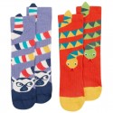 Lot 2 paires chaussettes coton bio Serpent & Lémurien