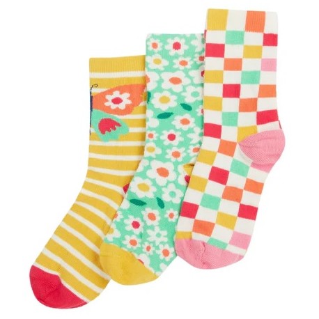 Lot 3 paires chaussettes coton bio Butterfly