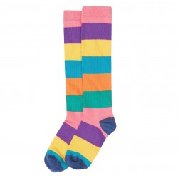 Lot 2 paires Chaussettes haute coton bio Patchwork