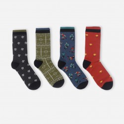 Chaussettes bambou Coffret 4 paires Football