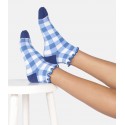 Soquettes coton bio Gingham