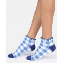 Soquettes coton bio Gingham