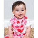 Bavoir bandana coton bio Fraise
