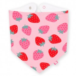 Bavoir bandana coton bio Fraise