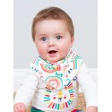 Bavoir bandana coton bio Lion