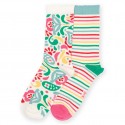 Lot 2 paires coton bio chaussettes Paisley