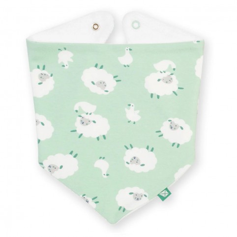 Bavoir bandana coton bio Mouton