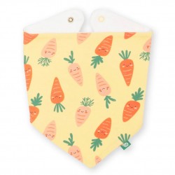 Bavoir bandana coton bio Happy Carrot