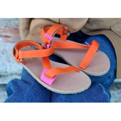 Sandales flexy Straps Mandarine