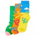 Lot 3 paires chaussettes coton bio Reptiles