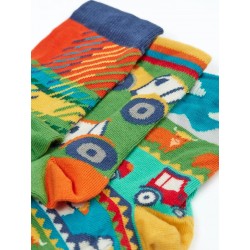 Lot 3 paires chaussettes coton bio Tracteur