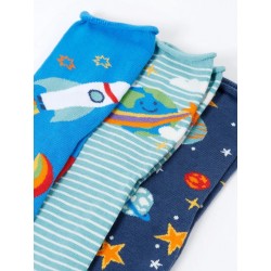 Lot 3 paires chaussettes bambou Space
