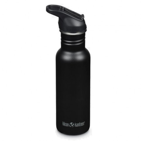 Gourde Inox noir mat bouchon sport 800 ml