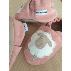 Chaussons Mouton rose