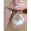 Chaussons Mouton rose
