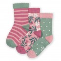 Lot 3 paires chaussettes coton bio Fleurs des bois