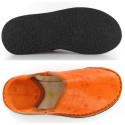 babouches cuir oranges
