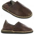 Babouches Cuir Marrons