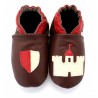 chaussons en cuir souple chevalier