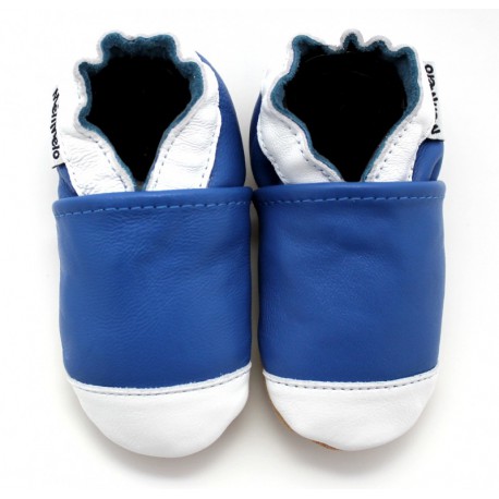 chaussons en cuir souple basket