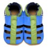 Sandales Cuir Souple bleu