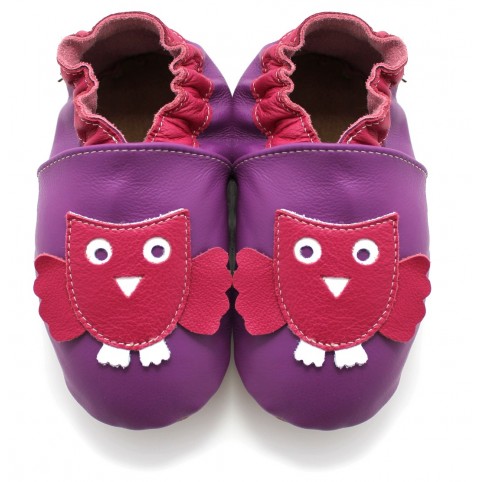 Chaussons Cuir Souple Chouette