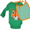 Set cadeau body + bavoir Tigre