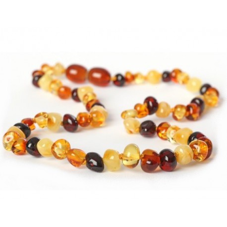 collier ambre multicolore