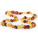 collier ambre multicolore