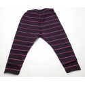 Legging coton bio rayé cerise