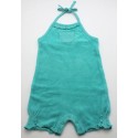 Barboteuse coton bio serviette turquoise