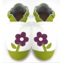 Chaussons cuir souple Petite Violette