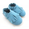 Chaussons en daim a Franges Lagon