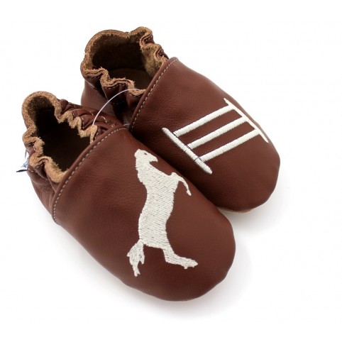 Chaussons cuir souple Cheval