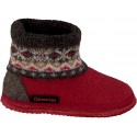 Chaussons laine Kristiansand Cerise