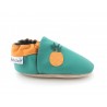 Chaussons cuir souple Ananas